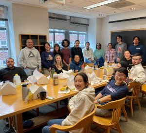 Lab lunch post lab clean-up on January 26, 2023.